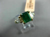 ESTATE 2.33CT DIAMOND & AAA EMERALD 14KT TWO TONE GOLD 3D LUCIDA ENGAGEMENT RING