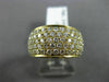 ESTATE WIDE 1.44CT DIAMOND 18K YELLOW GOLD CLASSIC PAVE WEDDING ANNIVERSARY RING