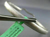ESTATE LARGE .75CT DIAMOND 18K WHITE GOLD MATTE & SHINY HUG LOVE BANGLE BRACELET