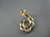 ESTATE WIDE 1.05CT DIAMOND 14KT YELLOW GOLD FLAT HOOP EARRINGS 18mm X 12mm