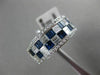 ESTATE WIDE 1.85CT DIAMOND & SAPPHIRE 18K WHITE GOLD 3D WEDDING ANNIVERSARY RING