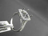 ESTATE 1.03CT DIAMOND 18K WHITE GOLD SQUARE FILIGREE SEMI MOUNT ENGAGEMENT RING