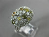 ESTATE WIDE 1.0CT WHITE & MULTI COLOR FANCY DIAMOND 14K WHITE GOLD FILIGREE RING
