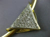 ESTATE LARGE 1.37CT DIAMOND 14K 2 TONE GOLD TRIANGLE SLIDE PENDANT #17213