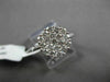 ESTATE 1.0CT DIAMOND 14KT WHITE GOLD CLUSTER HEXAGON PROMISE FRIENDSHIP RING