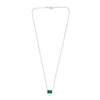3.71CT AAA EMERALD 18KT WHITE GOLD CLASSIC EMERALD CUT SOLITAIRE LOVE NECKLACE