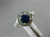 1.75CT DIAMOND & AAA ROUND SAPPHIRE 14K WHITE GOLD HALO FILIGREE ENGAGEMENT RING