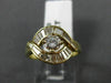 ESTATE 1.28CT DIAMOND 14K YELLOW GOLD 3D SOLITAIRE INFINITY ENGAGEMENT RING #750