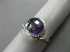 ESTATE 2.05CT DIAMOND & AAA EXTRA FACET AMETHYST 14KT WHITE GOLD SWIRL LOVE RING