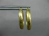ESTATE 14KT YELLOW GOLD 3D CLASSIC MATTE & SHINY X LOVE HOOP EARRINGS #26314