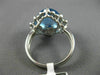 ESTATE 5.50CT DIAMOND & AAA BLUE TOPAZ 14KT WHITE GOLD FILIGREE FLOWER FUN RING
