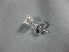 ESTATE 1.0CT DIAMOND 14KT WHITE GOLD 3D SOLITAIRE CLASSIC STUD EARRINGS #16585