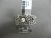 ESTATE .60CT DIAMOND 14K WHITE GOLD 3D HEXAGON INFINITY WEDDING ANNIVERSARY RING
