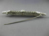 ANTIQUE VINTAGE LONG 3.35CT OLD MINE DIAMOND PLATINUM FILIGREE BROOCH PIN #1445