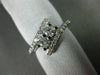 ESTATE .75CT DIAMOND 14K WHITE GOLD 2 STONE CRISS CROSS SEMI ETERNITY LOVE RING
