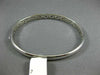 WIDE 4.99CT DIAMOND 18KT WHITE GOLD 3D MULTI ROW SEMI ETERNITY BANGLE BRACELET