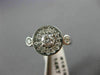 ANTIQUE WIDE .63CT DIAMOND 14KT WHITE GOLD CIRCLE FILIGREE COCKTAIL RING #16169