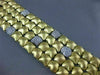 ESTATE MASSIVE 2.44CT DIAMOND 18KT 2 TONE GOLD MULTI ROW PAVE MATTE FUN BRACELET