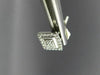 ESTATE SMALL .18CT DIAMOND 14KT WHITE GOLD SQUARE CLUSTER CLASSIC STUD EARRINGS