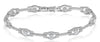 3.94CT DIAMOND 18KT WHITE GOLD 3D ROUND MULTI SQUARE BY THE YARD TENNIS BRACELET