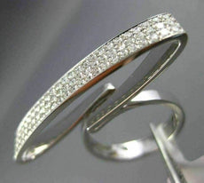 ESTATE MASSIVE 1.06CT DIAMOND 14KT WHITE GOLD 3 ROW CONVERSATIONAL FUTURIST RING