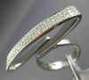 ESTATE MASSIVE 1.06CT DIAMOND 14KT WHITE GOLD 3 ROW CONVERSATIONAL FUTURIST RING