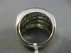 ESTATE LARGE 2.14CT DIAMOND & SAPPHIRE 14KT WHITE GOLD MULTI ROW COCKTAIL RING