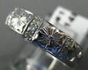 ANTIQUE .36CT DIAMOND 14K GOLD FLOWER FILIGREE ETERNITY ANNIVERSARY  RING #11990