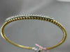 ESTATE .22CT DIAMOND 14K WHITE & YELLOW GOLD 3D PAVE ROPE DESIGN BANGLE BRACELET