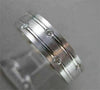 ESTATE WIDE 0.46CTW DIAMOND 14KT WHITE GOLD 2 ROW ETOLIE MENS RING UNIQUE #17315