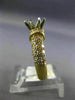 ESTATE .72CT DIAMOND 14KT YELLOW GOLD 3D ROUND PAVE SEMI MOUNT ENGAGEMENT RING