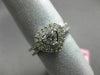 ESTATE .95CT HEART DIAMOND 18KT WHITE GOLD 3D DOUBLE HALO HEART ENGAGEMENT RING
