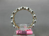 ESTATE WIDE 1.41CT WHITE & PINK DIAMOND 18K 2 TONE GOLD CLASSIC ANNIVERSARY RING