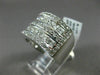 MASSIVE 4CT ROUND & PRINCESS DIAMOND 18KT WHITE GOLD 3D WEDDING ANNIVERSARY RING