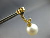ESTATE LARGE .48CT DIAMOND & AAA SOUTH SEA PEARL 18KT YELLOW GOLD FUN HANGING EARRINGS