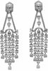 EXTRA LARGE 15.36CT DIAMOND 18KT WHITE GOLD 3D MULTI SHAPE CHANDELIER EARRINGS