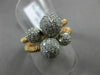 ESTATE LARGE 1.22CT ROUND DIAMOND 18KT 2 TONE GOLD 3D PAVE MULTI DOME MESH RING