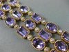 ESTATE WIDE 63.83CT DIAMOND & AAA AMETHYST 14KT ROSE GOLD THREE ROW FUN BRACELET