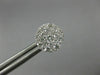 ESTATE LARGE 1.0CT DIAMOND 14KT WHITE GOLD SOLITAIRE HALO CLUSTER STUD EARRINGS