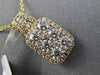 ESTATE .98CT DIAMOND 18KT ROSE GOLD CLUSTER RECTANGULAR ETOILE FLOATING PENDANT