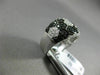 ESTATE WIDE 1.42CT WHITE & BLACK DIAMOND 18KT WHITE GOLD MULTI ROW HEXAGON RING