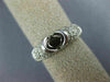 ESTATE .62CT DIAMOND 14KT WHITE GOLD 3D OVAL SEMI MOUNT ENGAGEMENT RING #18667
