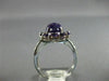 ESTATE LARGE 3.41CT AAA EXTRA FACET AMETHYST 14KT WHITE GOLD 3D FLOWER FUN RING