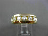 ESTATE 1.10CT DIAMOND 14K YELLOW GOLD 7 STONE CHANNEL ETOILE WEDDING RING #21027