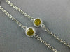 ESTATE 3.65CT FANCY YELLOW DIAMOND 18K WHITE GOLD BY THE YARD 14 STONE NECKLACE