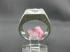 LARGE .60CT ROUND & PRINCESS DIAMOND 18KT WHITE GOLD SQUARE INVISIBLE MENS RING
