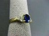 ESTATE WIDE 1.36CT DIAMOND & AAA SAPPHIRE 14KT YELLOW GOLD ENGAGEMENT RING #2450