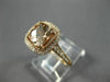 ESTATE LARGE 1.40CT DIAMOND & AAA MORGANITE 14KT ROSE GOLD HALO ENGAGEMENT RING
