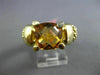 ESTATE LARGE 3.06CT DIAMOND & AAA CITRINE 14K YELLOW GOLD 3D MESH FLEXIBLE RING