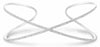 ESTATE .42CT DIAMOND 14KT WHITE GOLD 3D CRISS CROSS PAVE CUFF BANGLE BRACELET